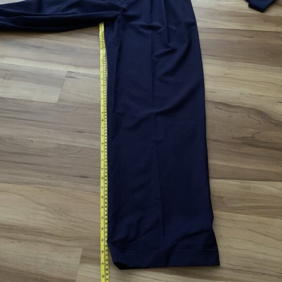 Alexander Julian Women’s Medium Jumpsuit Navy Blue Military Style 80’s Vintage - Picture 8 of 13